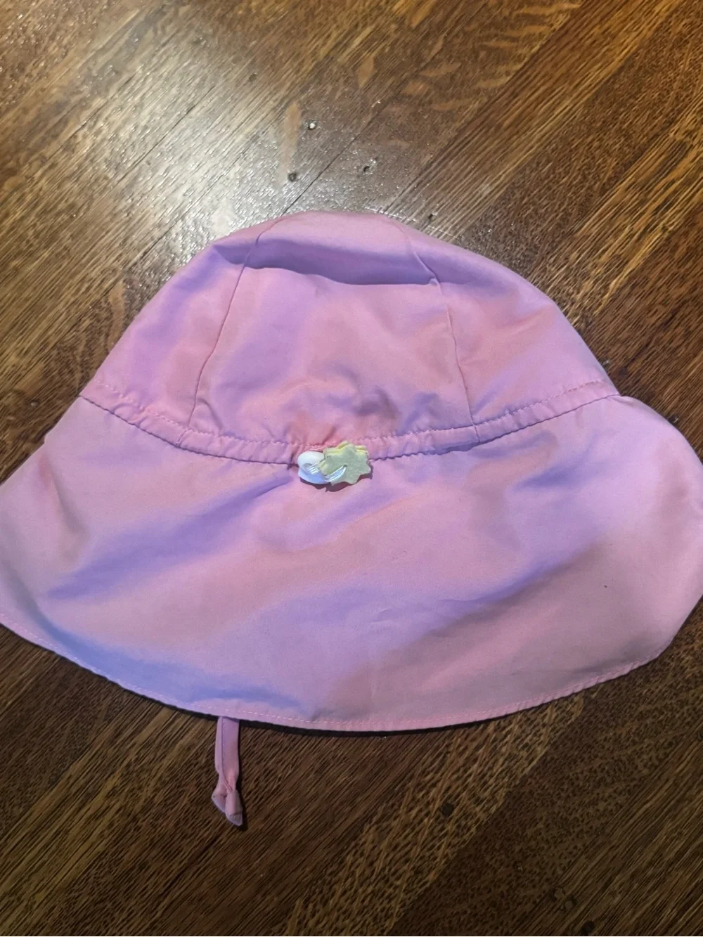 Children's Pink Sun Hat with Chin Ties